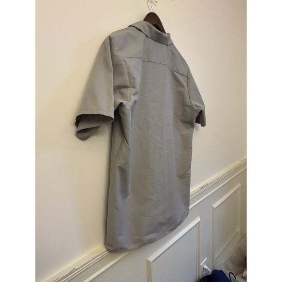 Red Kap SP24LA0 Gray Short Sleeve Work Shirt Men’s Large Button Front Uniform - Picture 14 of 14